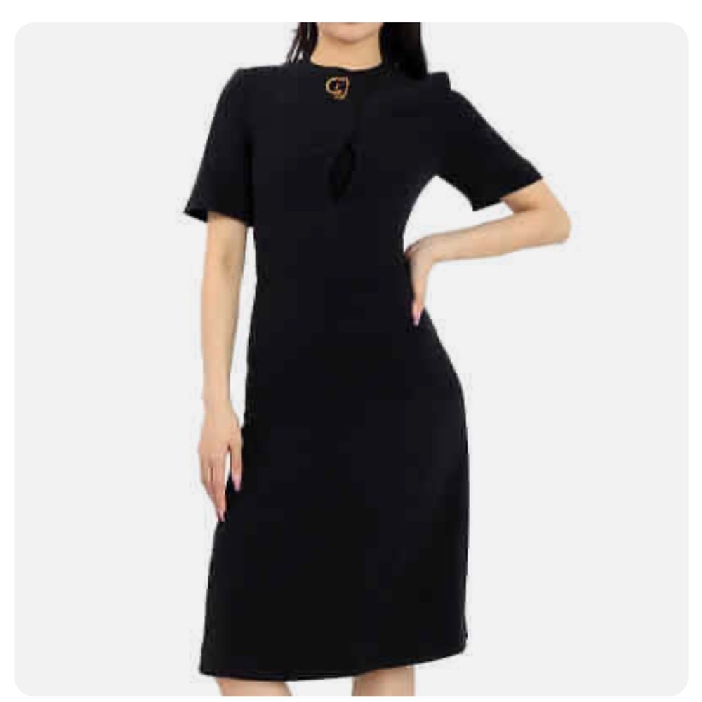 BURBERRY Women's Kaly D-Ring Detail Silk & Wool Dress